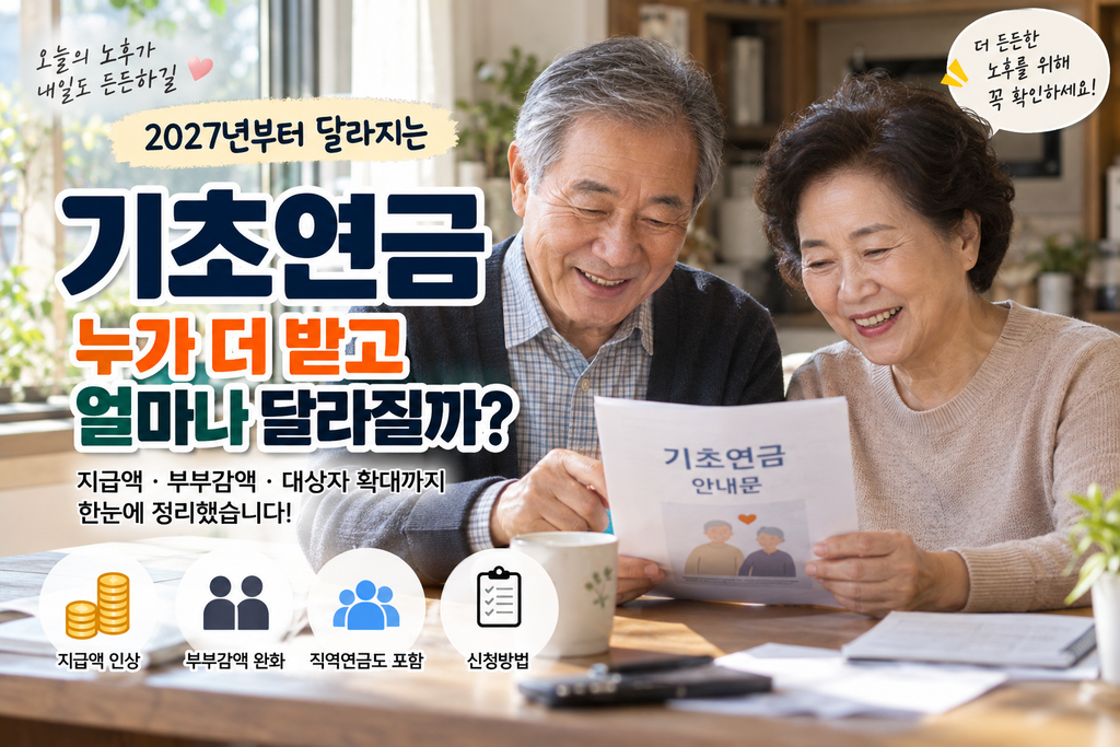 2027년 기초연금 지급액 변경 안내